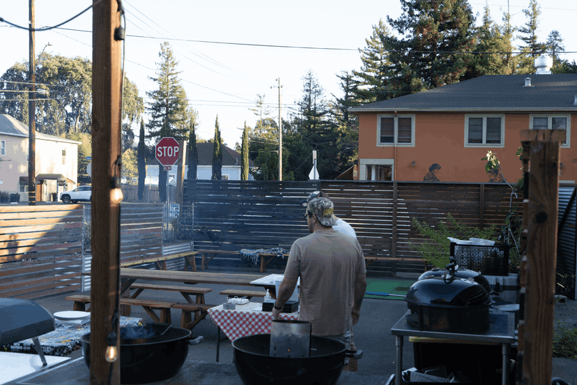 South of a Street Corner Lot