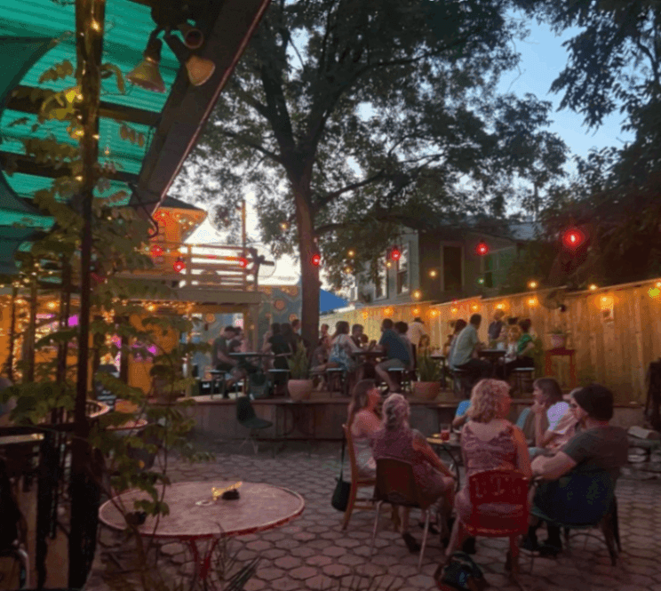 Tweedy’s on campus back patio