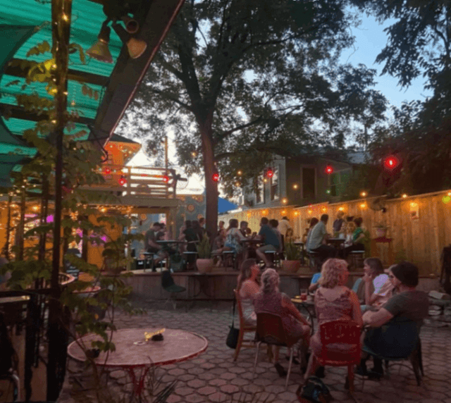 Tweedy’s on campus back patio