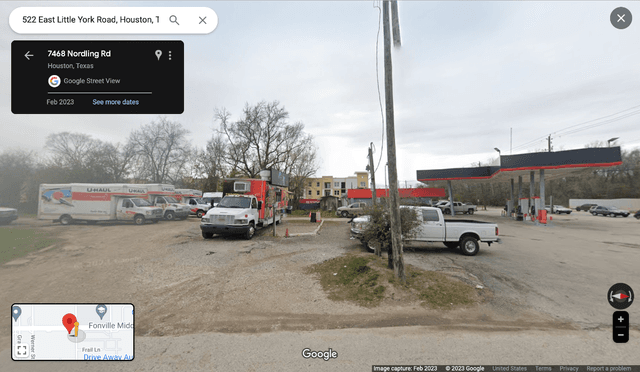 Food Truck Space available for rent on Little York at Gas Station