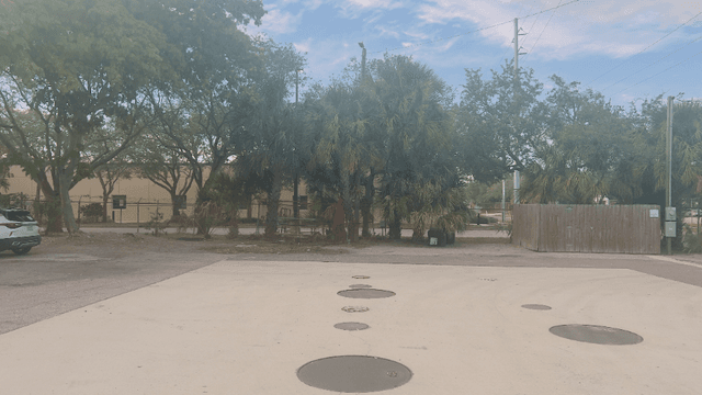 Mobil Gas station parking lot